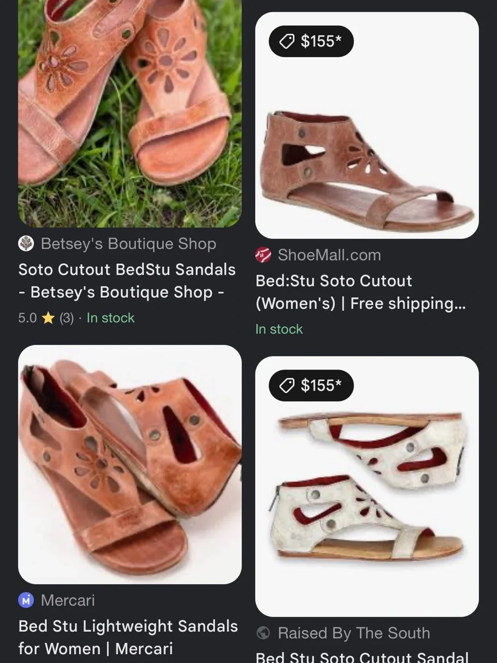 BedlSTÜ Women's Tan Leather Cutout Sandals